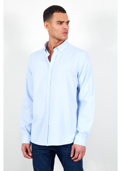 Mavi Erkek Kolay Ütülenebilir Standart Fit Normal Kesim Oxford Gömlek fırsatları