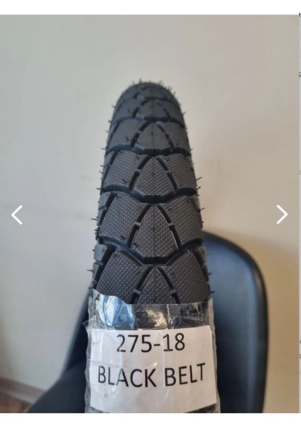 275-18 Tt(Tubetype) Motorsiklet Lastiği Black Belt