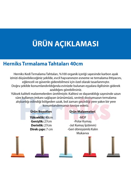 Çubuk Kedi Tırmalama Tahtası 50 cm indirimleri