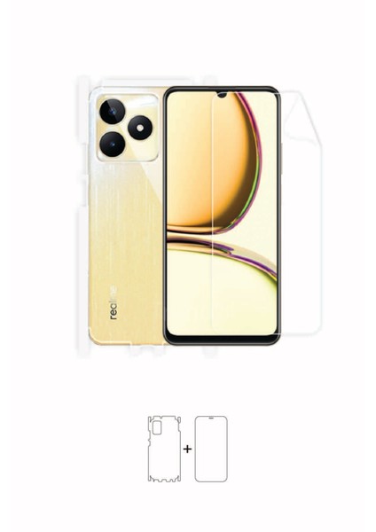 Realme C53 360 Derece Full Body Kaplama Ön Arka ve Yan Koruyucu Film