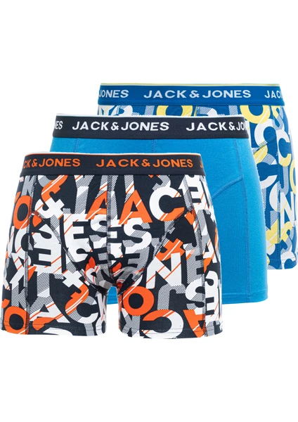 Jack & Jones Desenli 3'lü Boxer Paketi-12215302