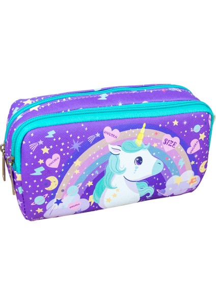 Kalem Kutusu Dream Like Unicorn Mor Iki Bölmeli Vegan Deri (Çift Gözlü Kalemlik) indirimleri