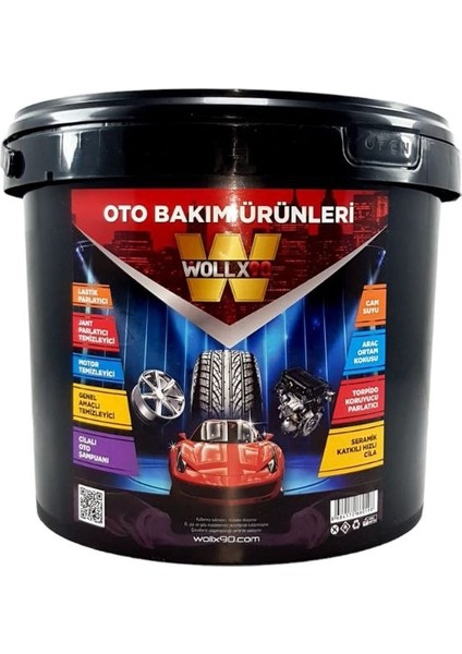 Woll X90 WOLLX90 Oto Bakım Seti (12 Parça Set + Araç Içi Temizleme Köpüğü 500M SET19  L )