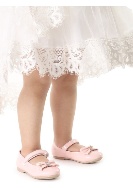 Cırtlı Fiyonklu Kız Çocuk Babet Ayakkabı Ege 201 Rugan modelleri