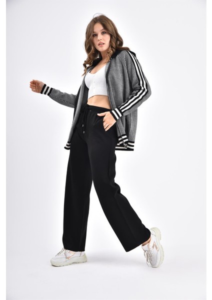 Kadın Kapşon Detay Ikili Takım Siyah fırsatları