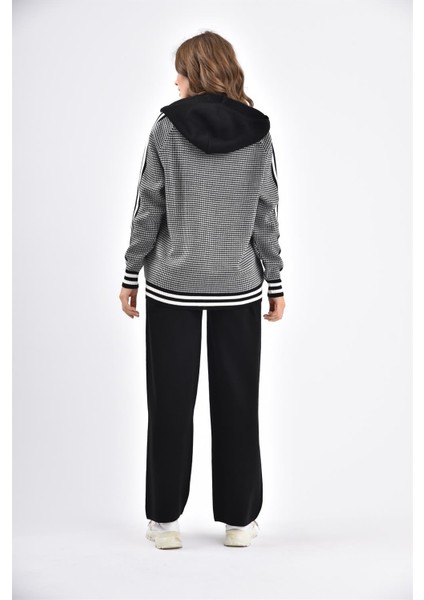 Kadın Kapşon Detay Ikili Takım Siyah indirimleri