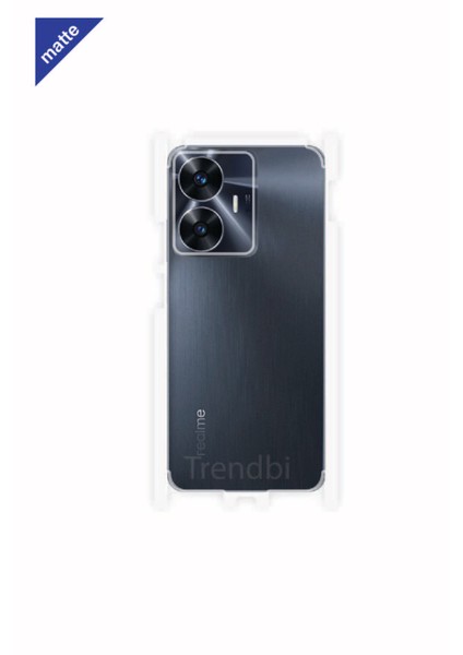 Realme C55 Ile Uyumlu Mat Kaplama Arka ve Yan Koruyucu Film