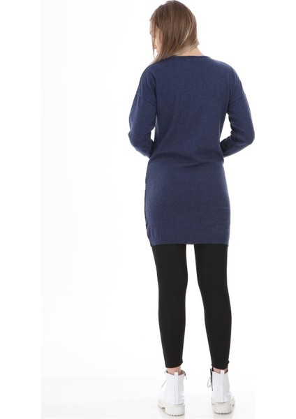 Kadın Desenli Tunik Indigo fırsatları