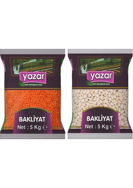 Kırmızı Mercimek 5 Kg. + Çumra Fasulye 5 Kg.