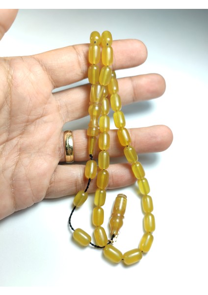 Iskeçe Tesbih Mehmet Mercan Usta Işi Imzalı Mühürlü Zar Kehribar Model 2522 fırsatları