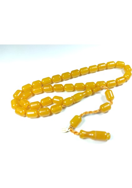 Iskeçe Tesbih Junaid Hassan Usta Işi Imzalı Mühürlü Sıkma Kehribar Model 2494 fiyatları