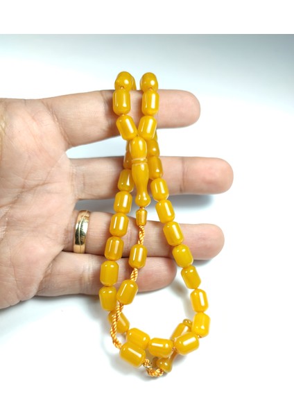 Iskeçe Tesbih Junaid Hassan Usta Işi Imzalı Mühürlü Sıkma Kehribar Model 2494 fırsatları