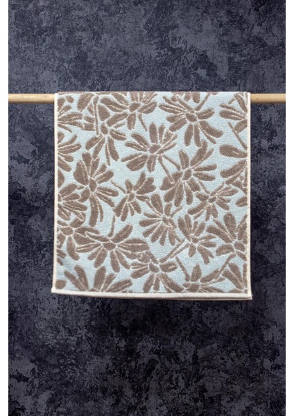 Penye Pamuğu 50 x 100 cm İpliği Boyalı 2'li Set Flower V1