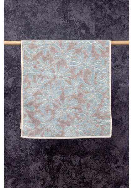 Penye Pamuğu 50 x 100 cm İpliği Boyalı 2'li Set Flower V1