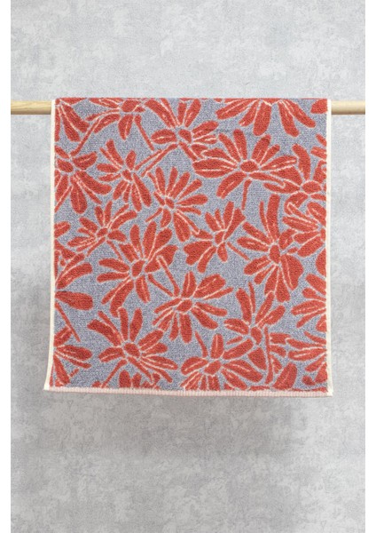 Penye Pamuğu 50 x 100 cm İpliği Boyalı 2'li Set Flower V2