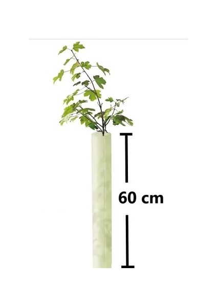 Fidan Fide Bitki Ağaç Gövde Koruma Tüpü Koruyucu Kap Kılıf 5 li Boy : 60 cm -Tubex
