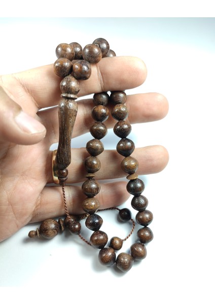 Iskeçe Tesbih Mustafa Uysal Usta Işi Imzalı Mühürlü Akasya Ağacı Model 2452 fırsatları