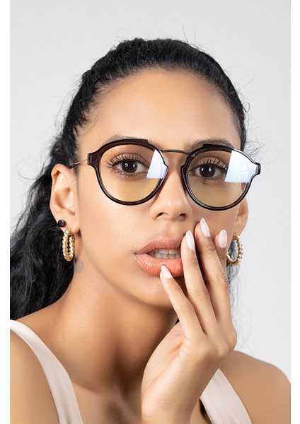 Siyah Kemik Çerçeve Unisex Gözlük