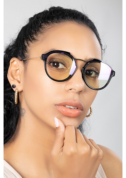 Siyah Kemik Çerçeve Unisex Gözlük fiyatları