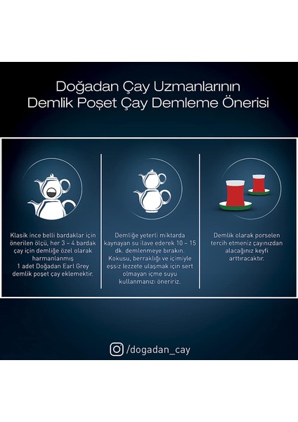 Earl Grey Demlik Poşet Çay 100'lü 12 Adet