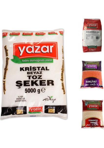 5kg Toz Şeer+Karabuğday Unu+Kırmızı Mer+Osmancık PİRİNÇ=20KG