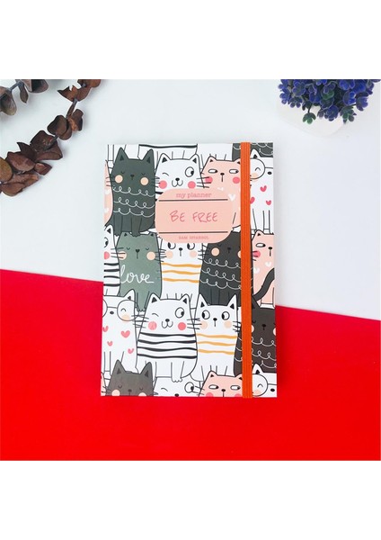 Be Free Kedi Tasarımlı Lastikli Defter fiyatları