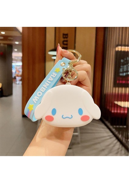 Sanrio Hello Kitty Cinnamoroll Sevimli Anahtarlık Cüzdan BEYAZ