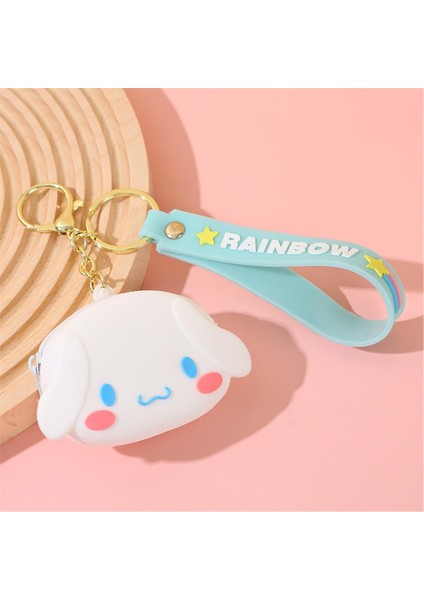 Sanrio Hello Kitty Cinnamoroll Sevimli Anahtarlık Cüzdan BEYAZ