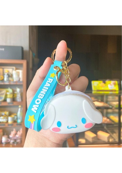 Sanrio Hello Kitty Cinnamoroll Sevimli Anahtarlık Cüzdan BEYAZ