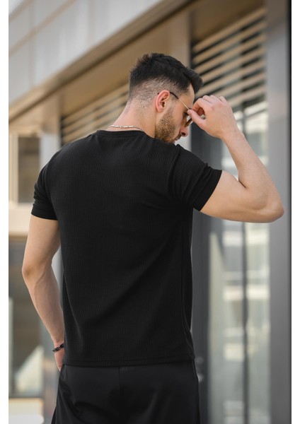 Ritmo Ritim Desen Baskılı Slim Fit Likralı Erkek Tshirt fırsatları