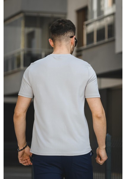 THEA3B Jakar Kumaş Slim Fit Likralı Basic Erkek Tshirt modelleri