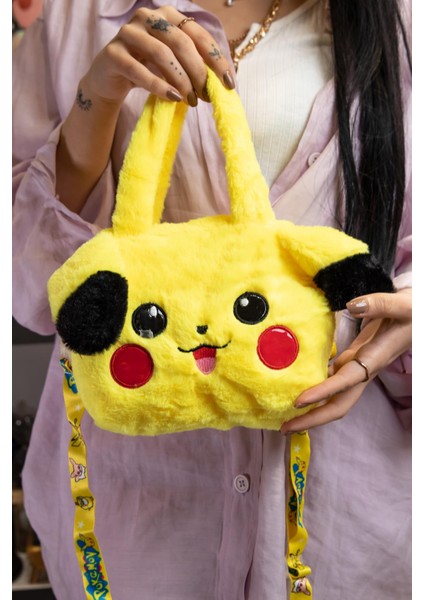 Pokemen Peluş El ve Omuz Çantası