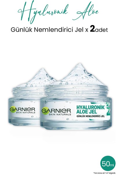 Günlük Nemlendirici Hyaluronik Aloe Jel 50 ml x 2 Adet