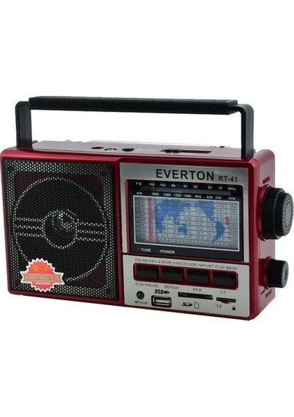 Nostalji Tasarımlı Müzik Çalar Everton Rt-41 Bluetooth-Usb-Sd-Fm