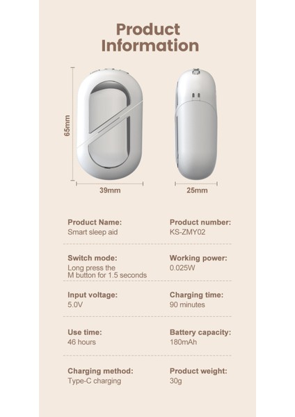 Sleeping Device Hızlı Bir Şekilde Uykuya Dalmak ve Uykuyu Iyileştirmek Için Uyku Aleti Uyku Yardımı Aleti (Yurt Dışından)