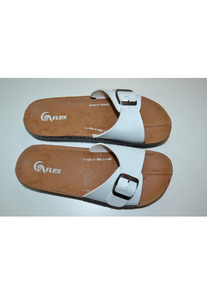 Kadın Anatomik Poliüretan Taban Ayarlanabilir Tek Toka Beyaz Renk Terlik indirimleri