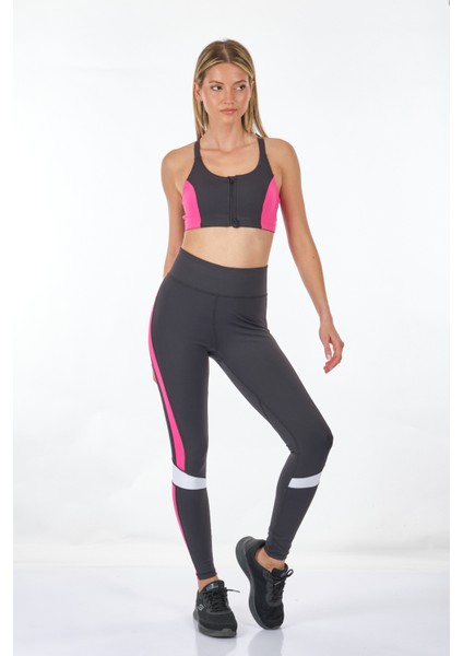 Minimalist Yüksek Bel Spor Tayt - Yan Detaylı - Günlük