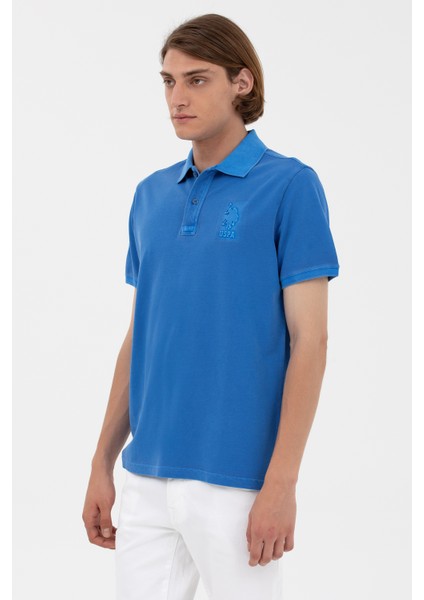Polo Yaka Regular Fit Saks Erkek T-Shirt 1573851 fiyatları