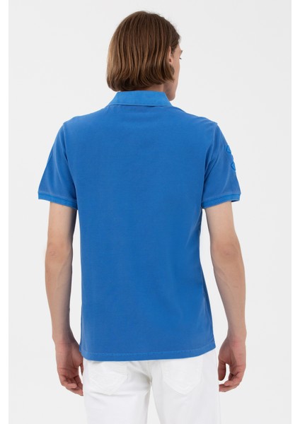 Polo Yaka Regular Fit Saks Erkek T-Shirt 1573851 modelleri