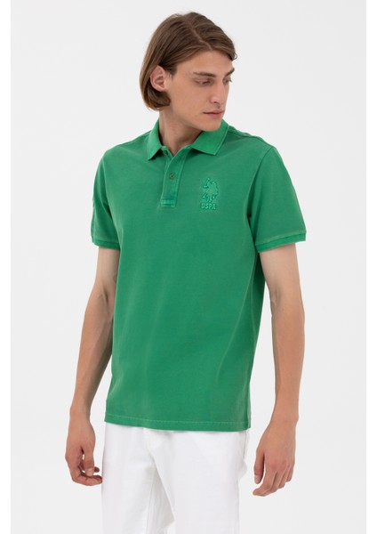 Polo Yaka Regular Fit Yeşil Erkek T-Shirt 1573851 fiyatları