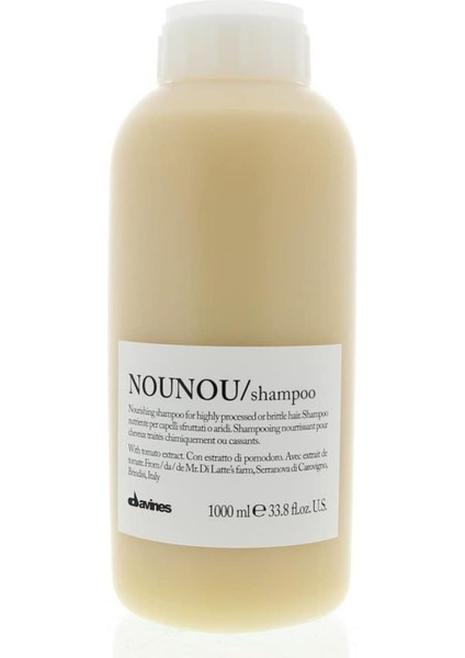 Nounou Nourishing Shampoo Besleyici ve Koruyucu Bakım Şampuanı 1000ML 75001 8004608242000.