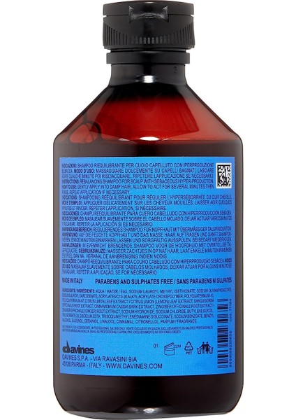 Naturaltech™ Rebalancing Shampoo Yağlı Baş Derisi Denge Şampuanı 250ML 71265 8004608256540.