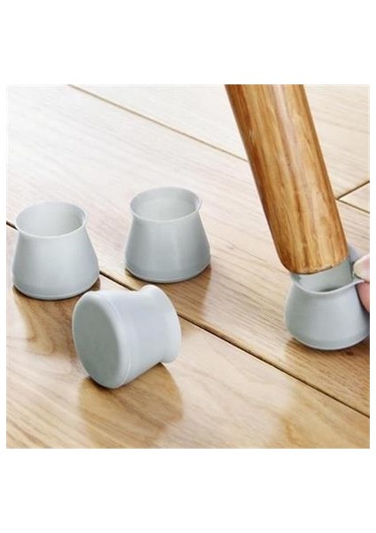 Buffer&reg; 8 Adet Silikon Masa ve Sandalye Ayağı Için Kaydırmaz Çizdirmez Mobilya Çorabı Gri modelleri