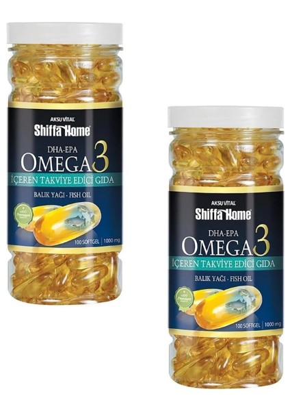 Shiffa Home Omega 3 100 Kapsül & 1000 mg 2 Adet