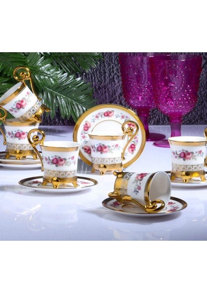Sophia 6'lı Kahve Takımı Ayaklı 90 cc İST-166