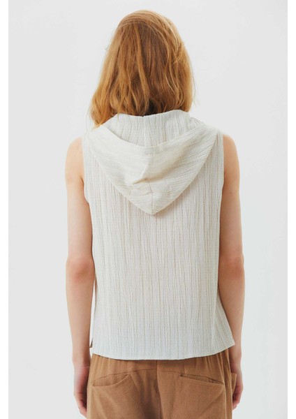 Kapüşonlu Kolsuz Etnik Erkek Gömlek fırsatları