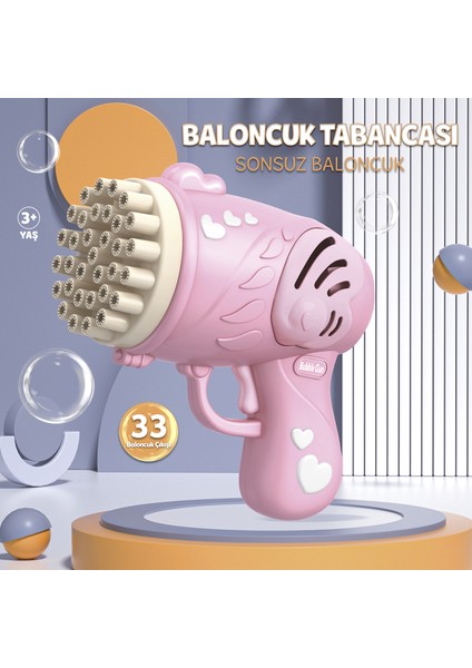33 Kanal Işıklı Pilli Baloncuk Makinesi Köpük Tabancası Bubble Gun Machine fırsatları