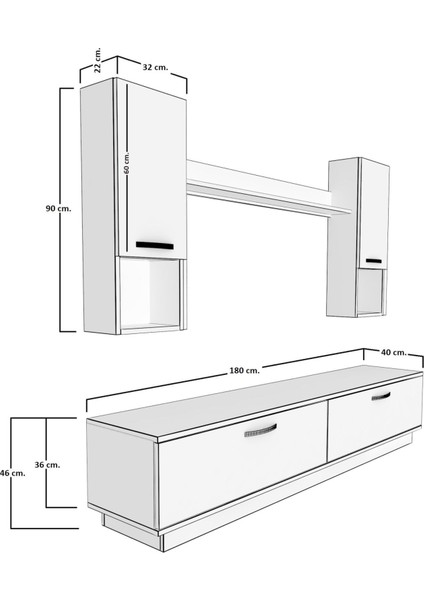 Eko 5dab Mdf Std Tv Ünitesi Tv Sehpası - Naturel Pera modelleri