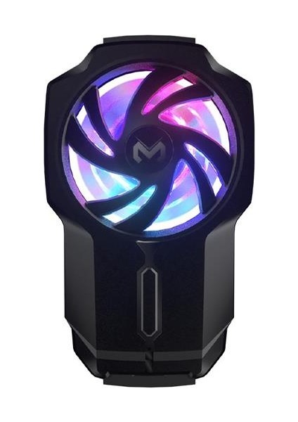 Polham Universal Rgb Işıklı 700MAH Şarjlı Radyatörlü Süpercool Oyuncular Için Telefon Soğutma Fanı
