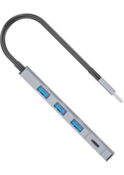 Polham 100W 4in1 Type C To 3x USB 3.0, 1x Pd Type C Çoğaltıcı Çevirici Adaptör Hub